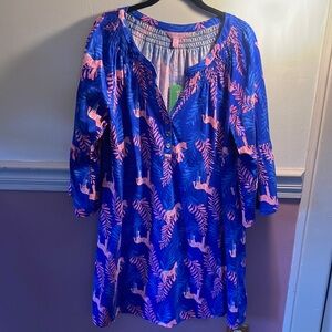 Lilly Pulitzer pink zebra dress XL